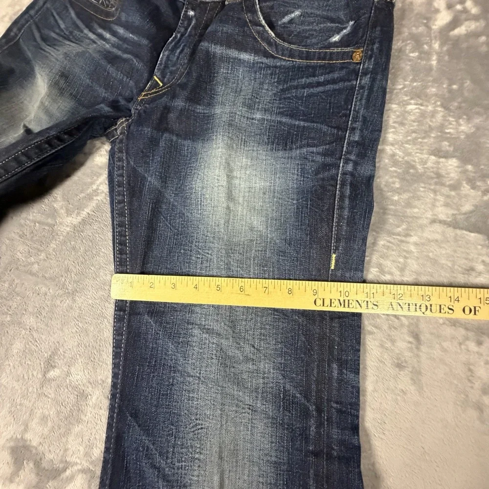 True Religion Jeans Men's 36x34 Blue Denim Relaxed Baggy Bobby Honeycomb Wisker